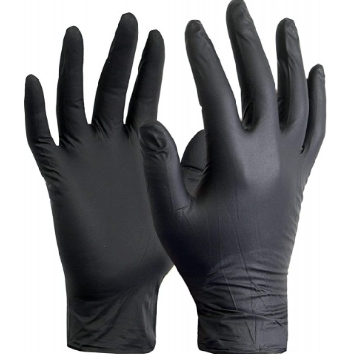 Black Disposable Nitrile Gloves Box Of 100
